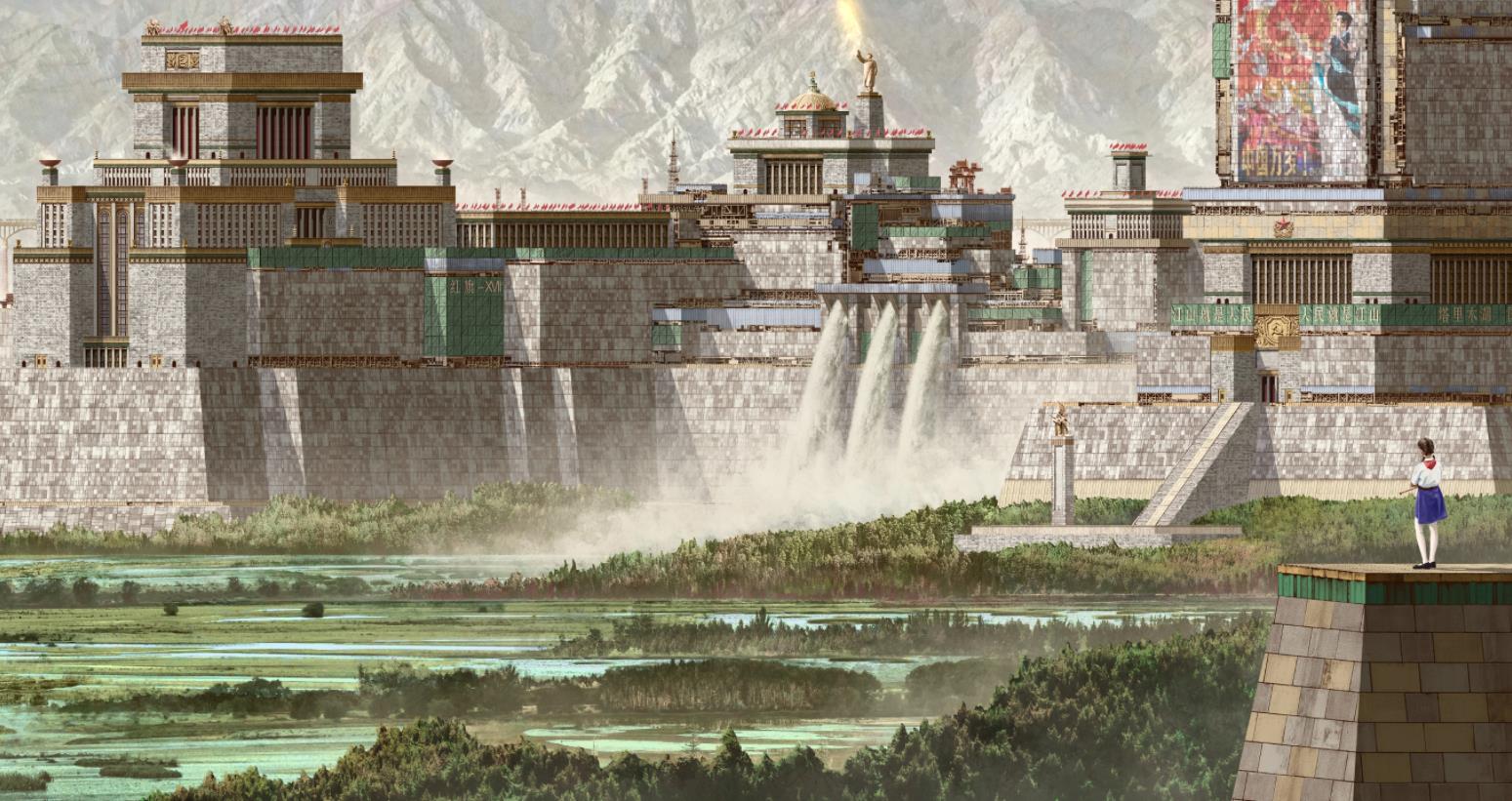 《Wallpaper Engine》未来中国塔里木湖湿地绘图动态壁纸