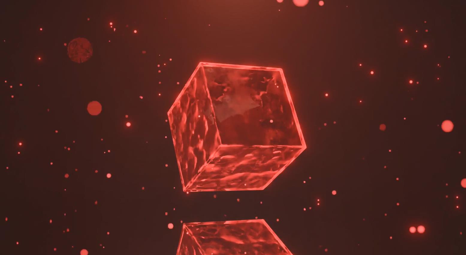 《Wallpaper Engine》红色水晶方块3D动态壁纸