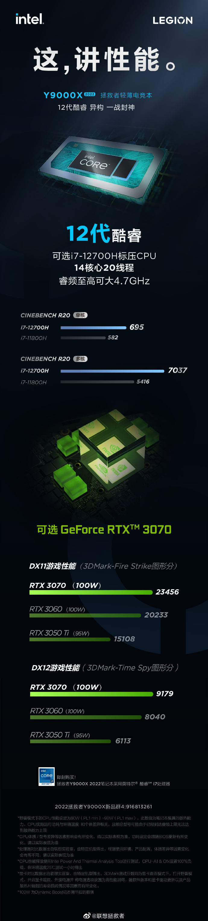 联想预热Y9000X 2022款 将于5月24日正式发布