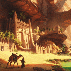 《Wallpaper Engine》沙漠神殿与绿洲精美绘图动态壁纸