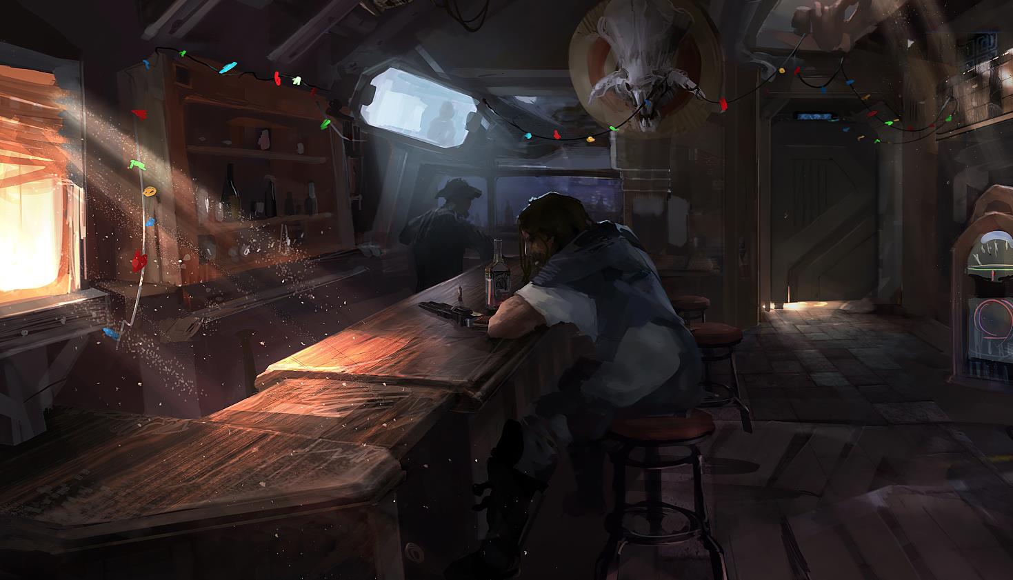 《Wallpaper Engine》星际争霸2酒吧中的雷诺绘图动态壁纸
