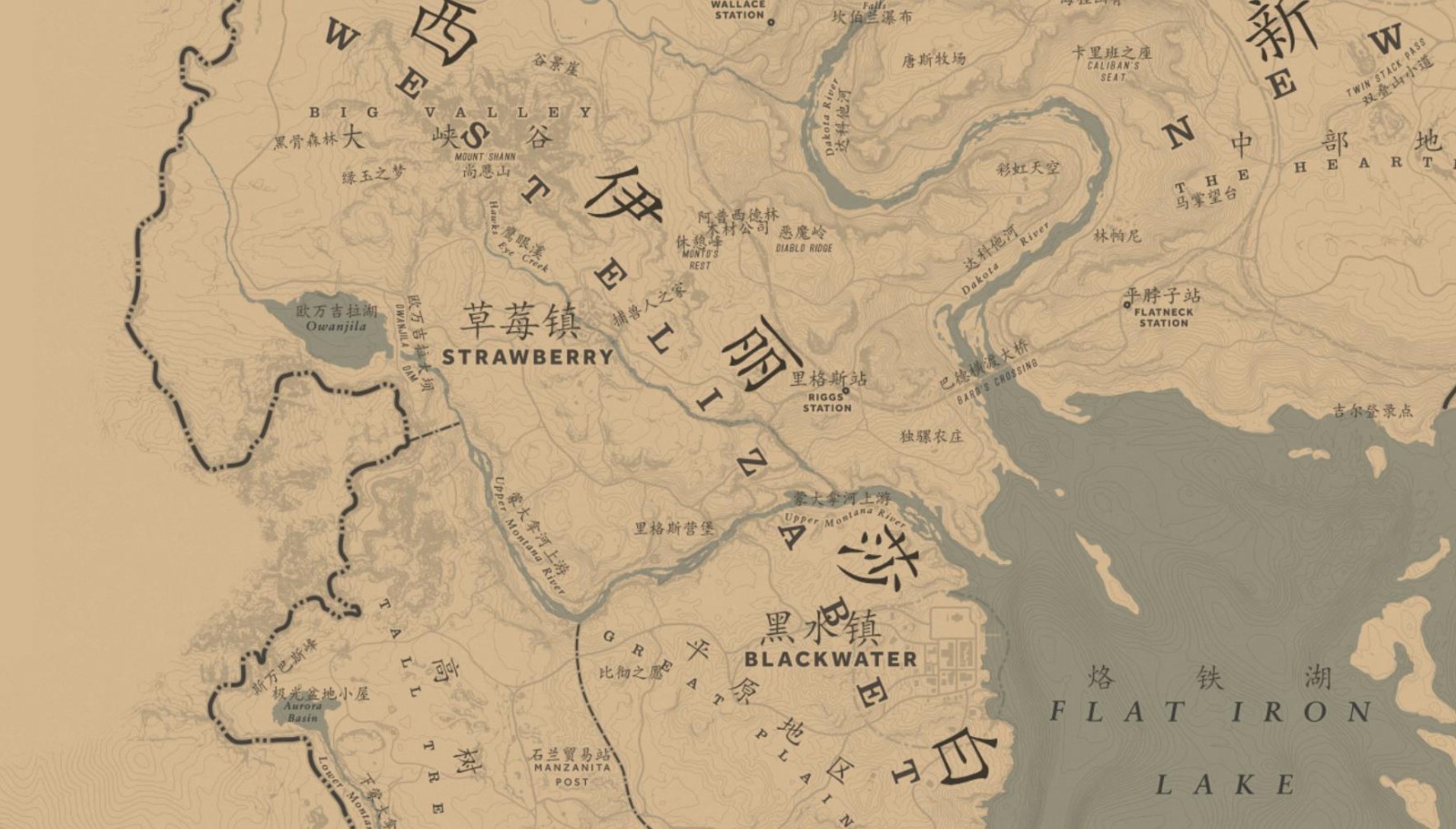 西部大镖客地图图片