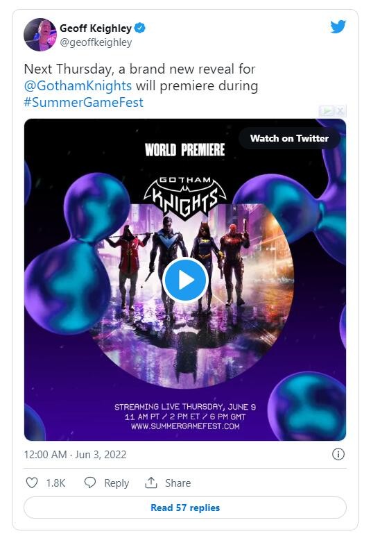 《哥谭骑士》确认将现身6月10日的夏季游戏节