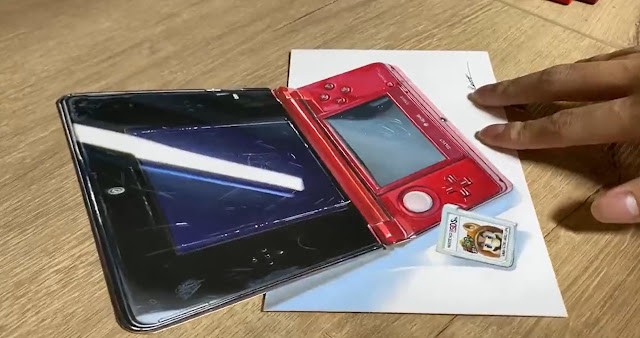 玩家手绘任天堂3DS掌机 逼真立体毫无破绽