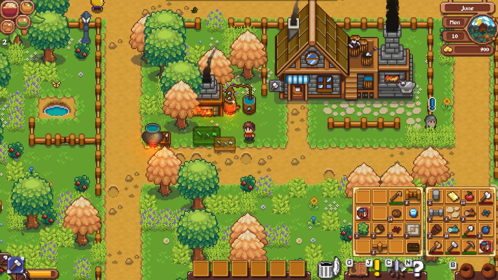 农业建造游戏《像素郡物语》上架Steam 明年发售
