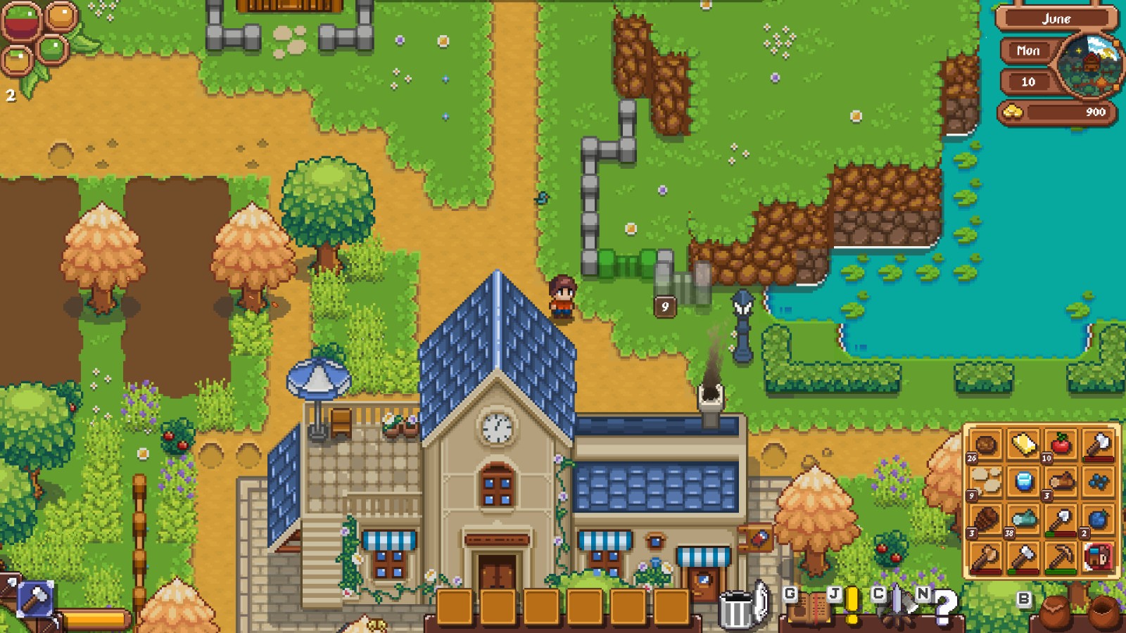农业建造游戏《像素郡物语》上架Steam 明年发售