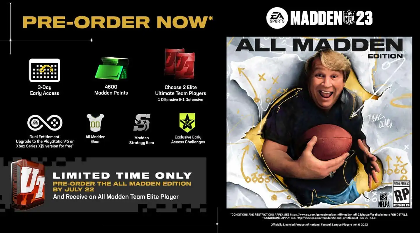 EA确认《麦登橄榄球23》首发时将不登陆XGP