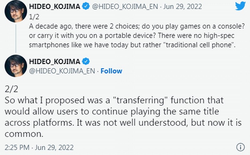 小岛秀夫很早就提出跨平台游玩功能 但高层不理解