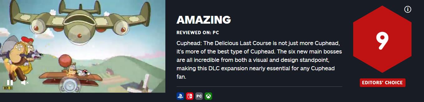 《茶杯头》DLC“最后的美食”9分评价 游戏设计很棒堪称完美的结束