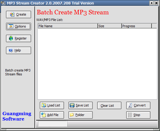 MP3 Stream Creator1.0
