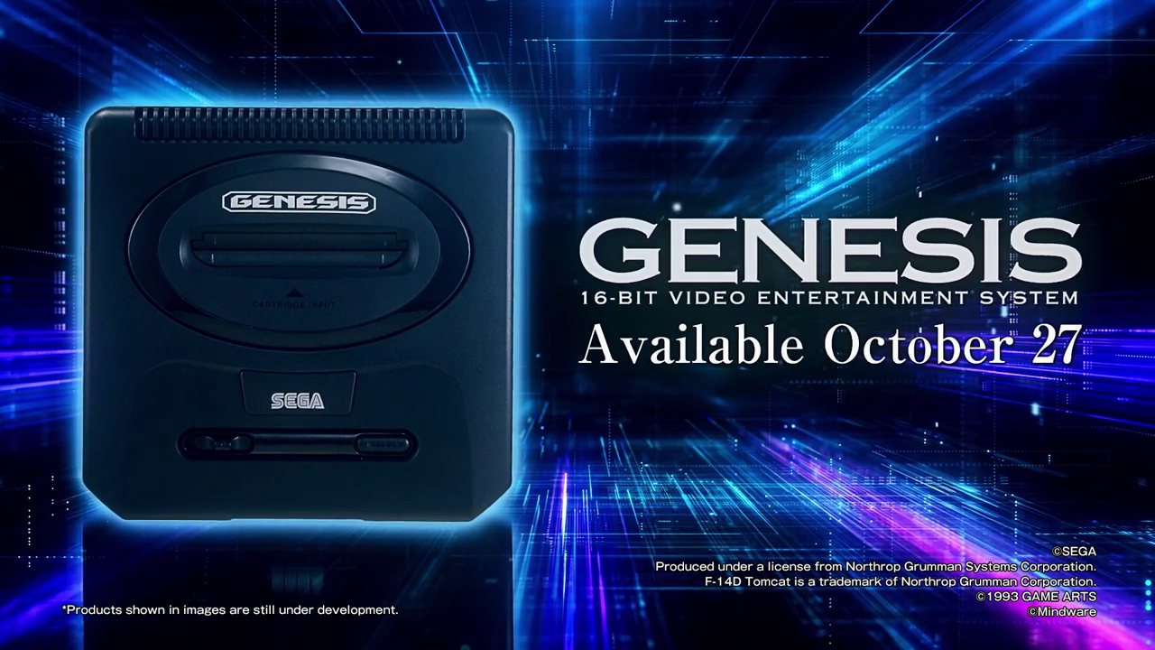 世嘉MD迷你2主机将于10月27日在北美发售