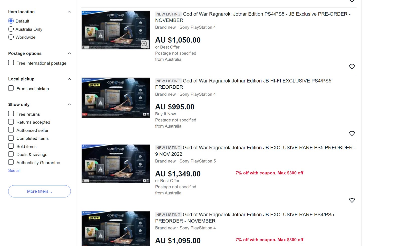 《战神5》巨人版被黄牛盯上 Ebay价格是零售价的3倍