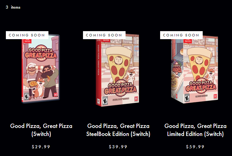 《可口的披萨,美味的披萨》 将推出Switch实体版