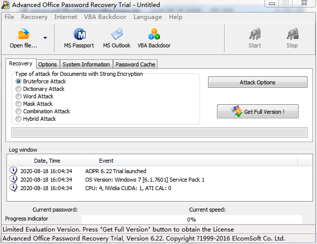 Advanced Office Password Recovery