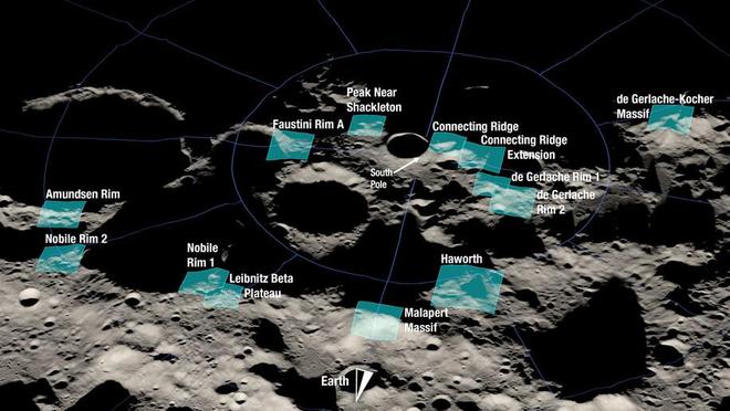 NASA支布重返月球企图上岸里 13个候选位置均位于北极四周