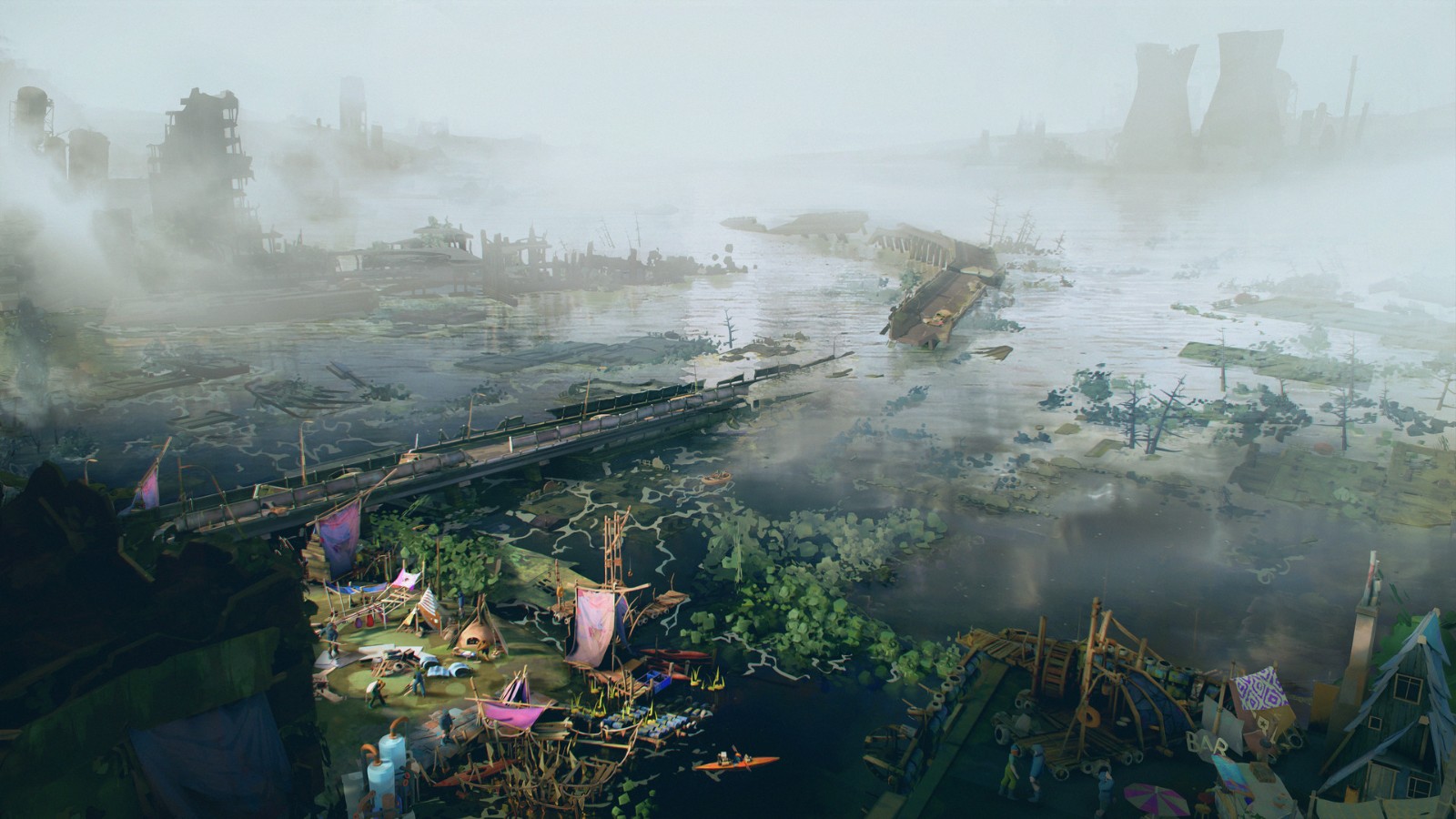 和邪社,猫次元导航_社会生存题材游戏《Floodland》上架Steam 支持中文 二次世界 第3张