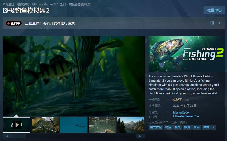 《末极垂纶摹拟器2》Steam推出争先体验版 支持中文