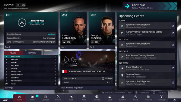 车队经理模拟游戏《F1车队经理2022》 现已在Steam发售
