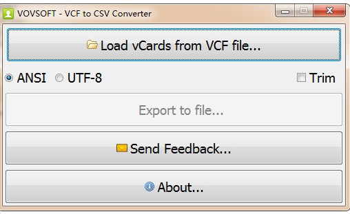 VovSoft VCF to CSV Converter2.5