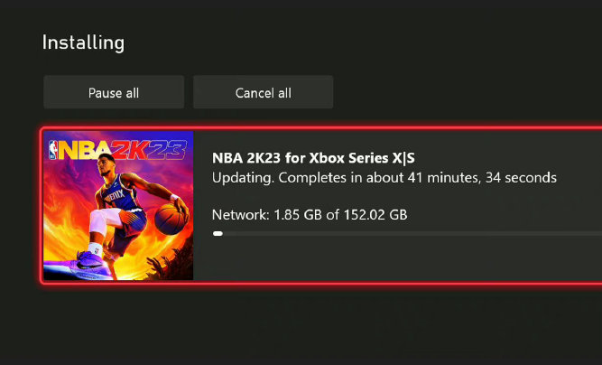 XBX/S版《NBA 2K23》开启预载 需要内存空间152GB 