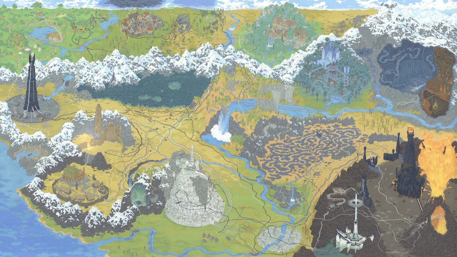《Wallpaper Engine》指环王霍比特人中土大陆地图动态壁纸