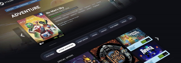 Steam更新后大幅度调整标签、类型和主题浏览页面 给玩家最个性的选购体验