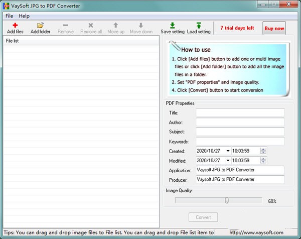 VaySoft JPG to PDF Converter