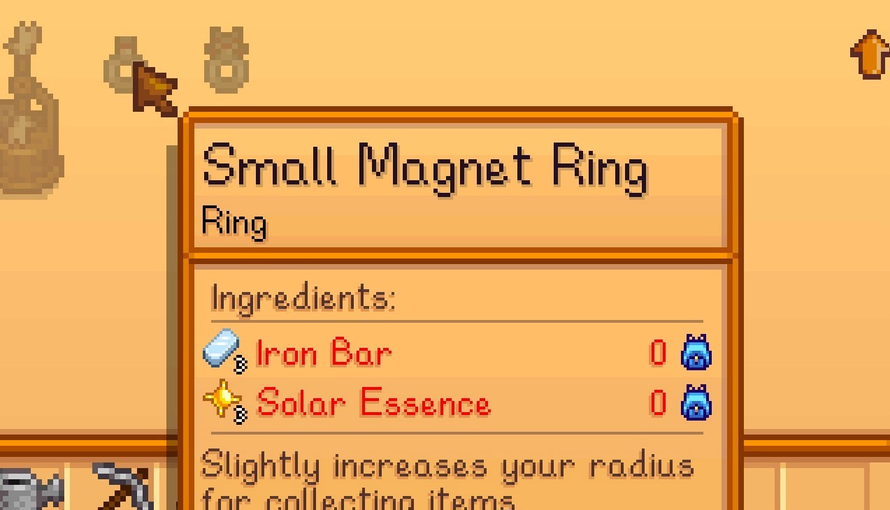 《星露谷物语》可制作磁铁戒指MOD