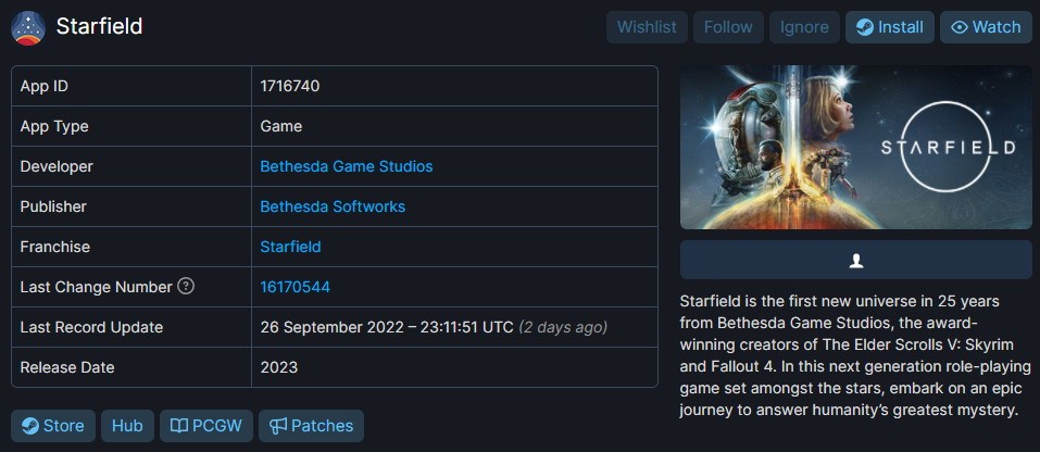 《星空》Steam页面更新 或将开启预购