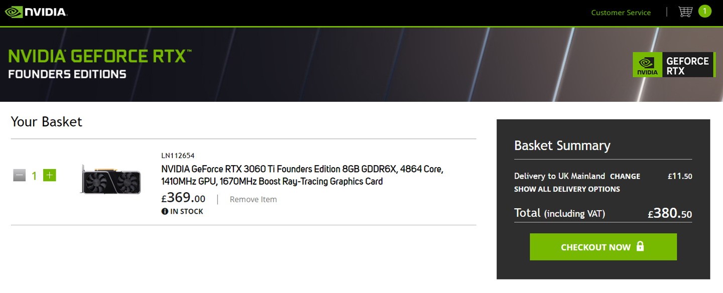 NV推新版RTX3060 Ti：核心没变 显存升级GDDR6X
