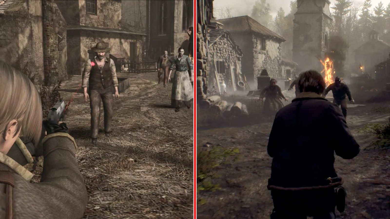 《生化危机4》重制版和原版画面对比