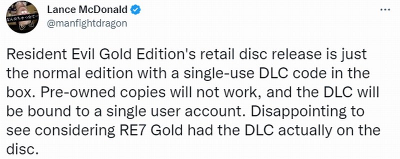 《死化危缓8：黄金版》实体光盘出有包孕DLC内容 购了个孤单