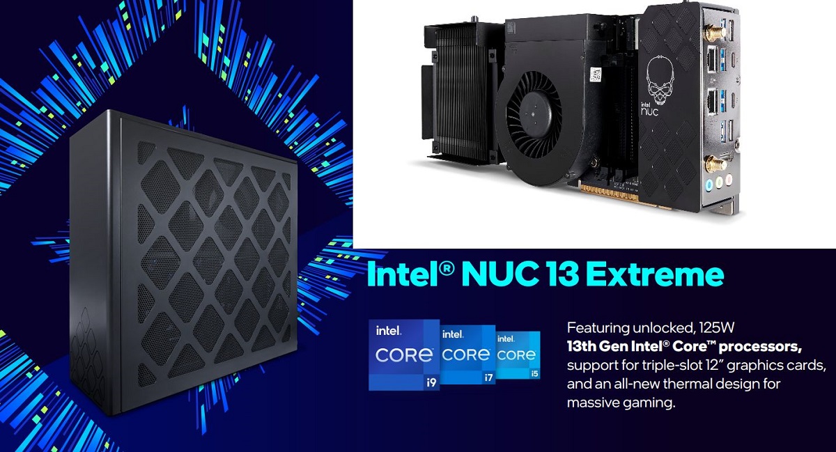 英特尔推出NUC 13 Extreme 支持313mm长的出N持mm长独立显卡