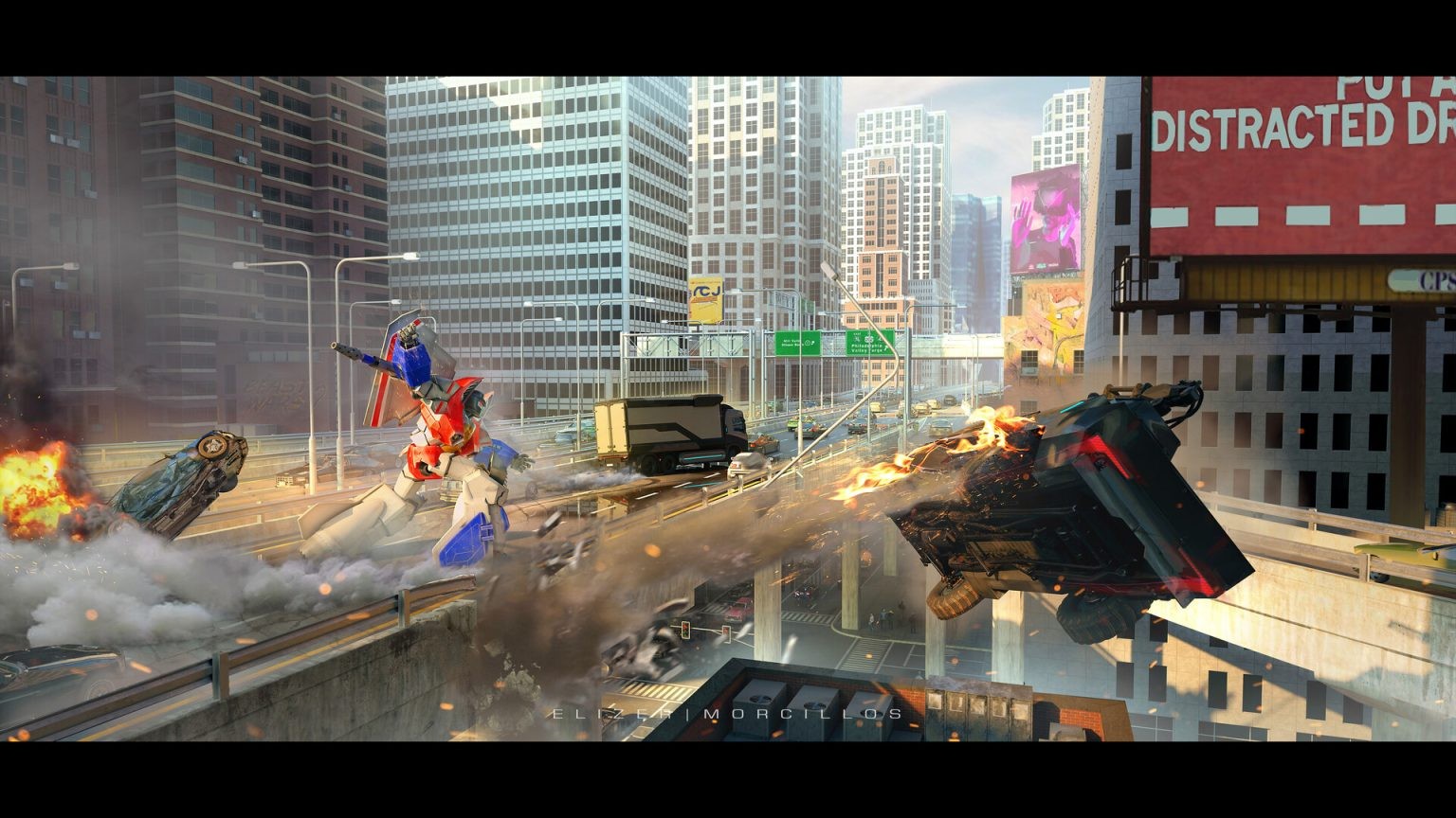 《变形金刚》新游戏概念设定图 大黄蜂对战红蜘蛛