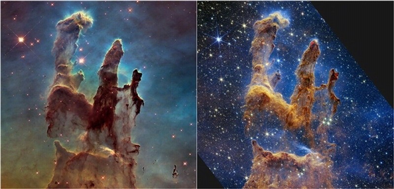 NASA公布宇宙“创生之柱”最新图像 非常壮观！