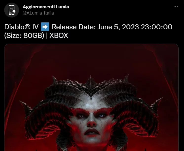 传闻：《暗黑破坏神4》将于2023年6月5日发售 Xbox版容量80GB