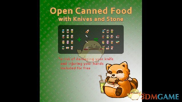 《僵尸毁灭工程》用刀和石头打开罐头食品MOD