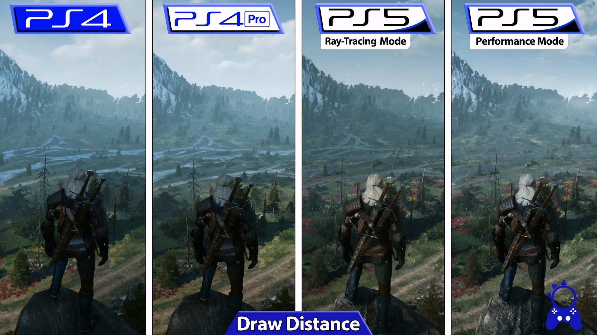 《巫师3》画面对比：PS4 vs PS4 Pro vs PS5