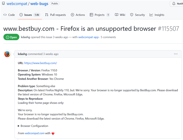 火狐浏览器遭意外“误伤” 新版本被错误识别为IE11