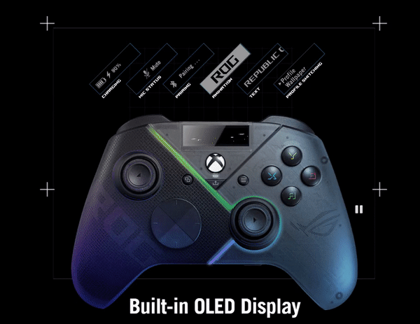 华硕公布全新Xbox手柄 内置可自定义OLED屏幕