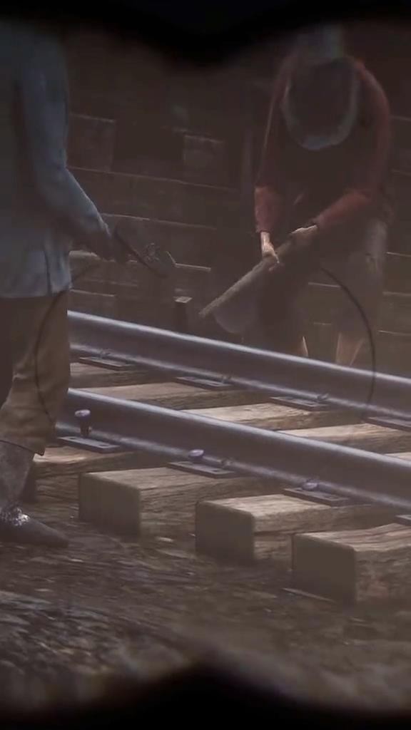 《荒野大镖客2》细节非常惊人 铁路工人真在修铁轨 二次世界 第4张