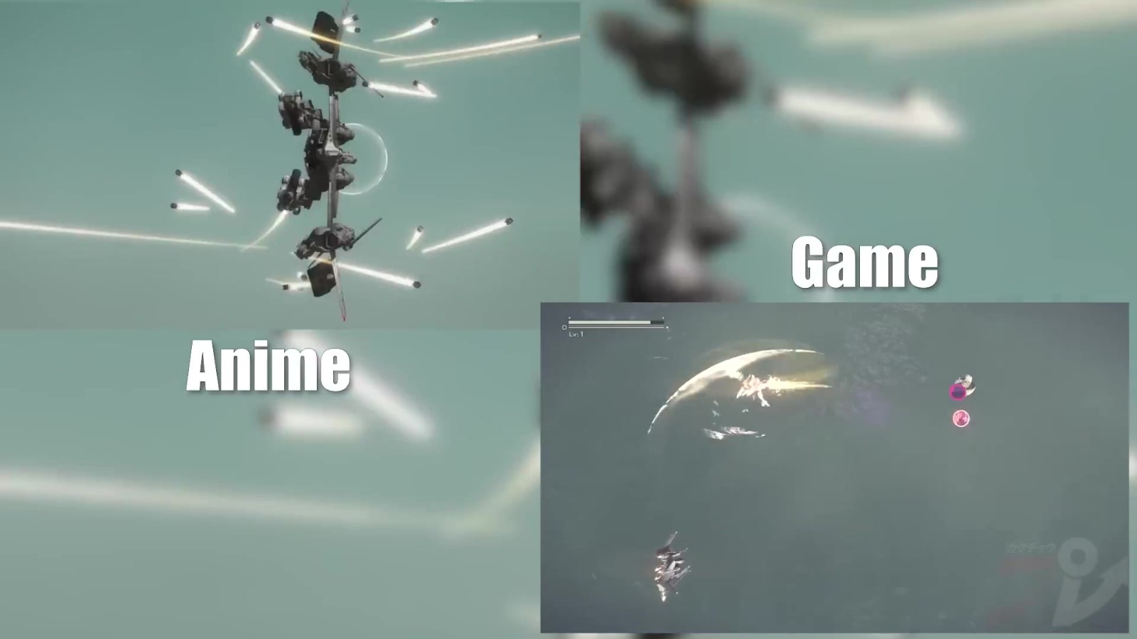 《尼尔：机械纪元》动画vs游戏画面对比视频分享 二次世界 第3张
