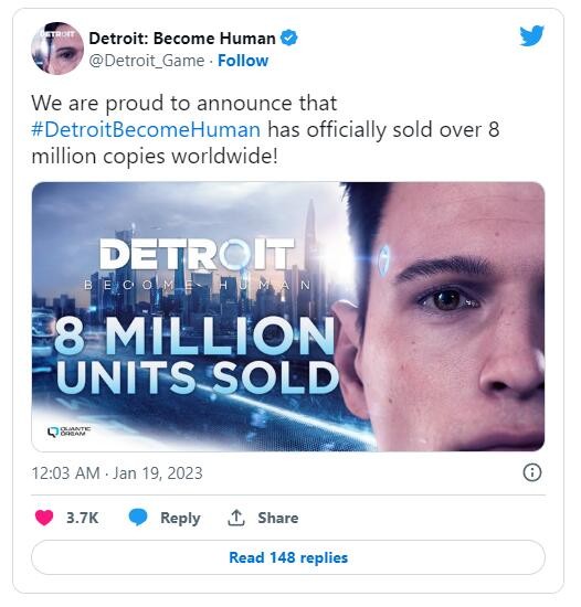 《底特律：化身为人》销量突破800万套 二次世界 第3张