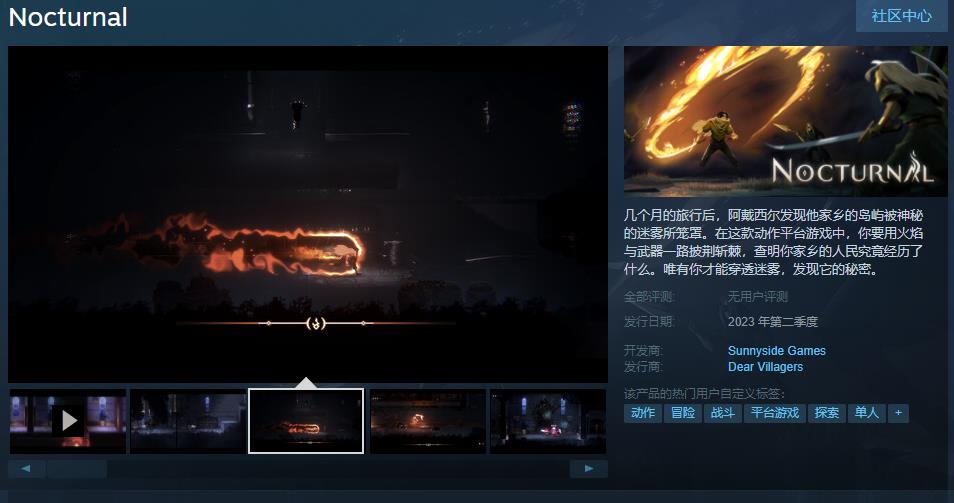 横版过关游戏《Nocturnal》Steam页面上线 支持简中 二次世界 第2张