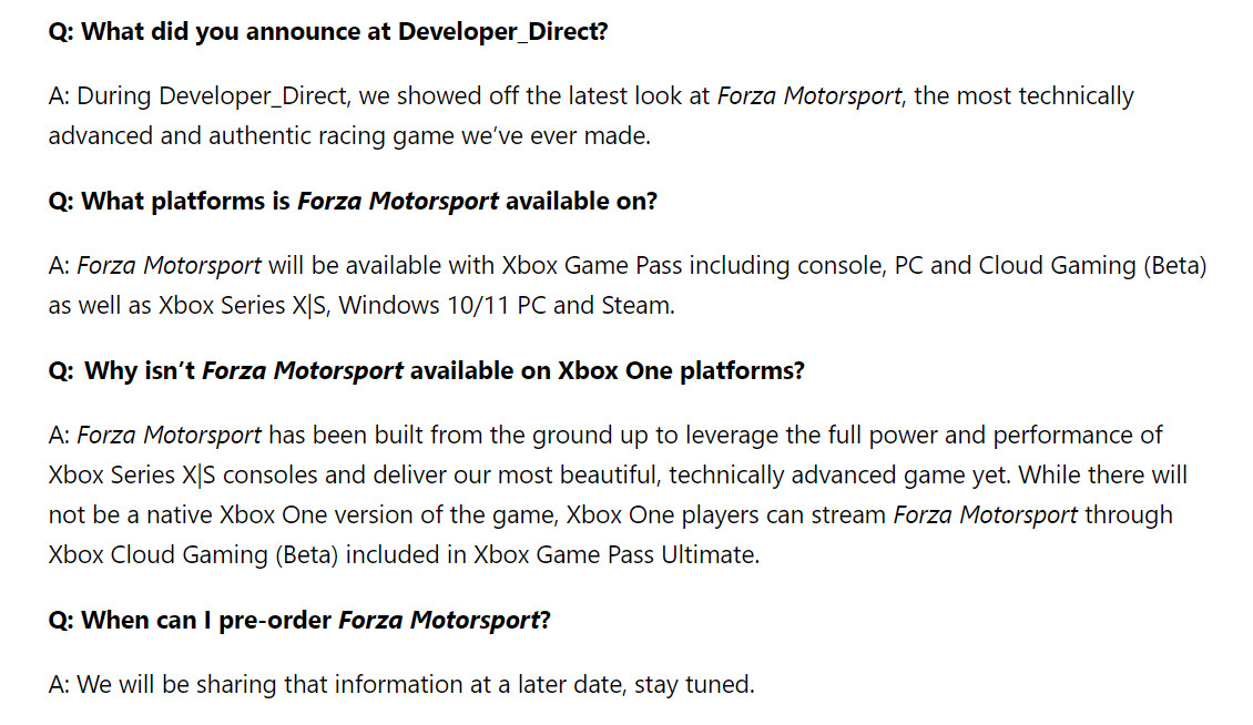 《极限竞速》新作Xbox One版为云版本 而非
