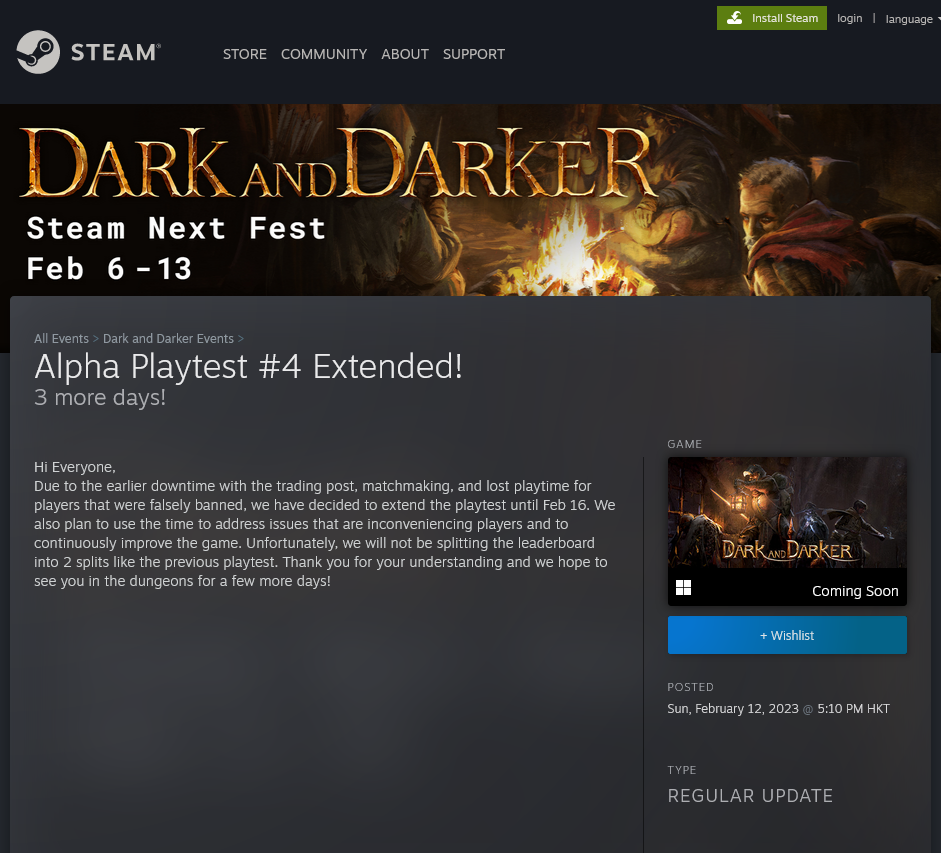 奇幻塔科夫《Dark and Darker》宣布试玩延长3天 二次世界 第3张