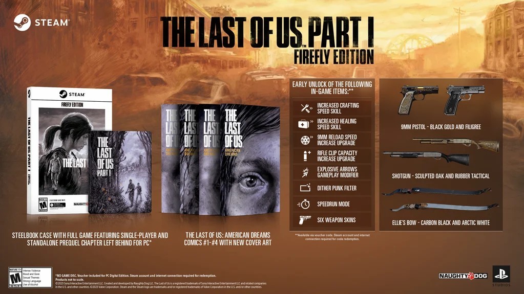 《最后的生还者Part1》PC火萤版开启预购 售价100刀