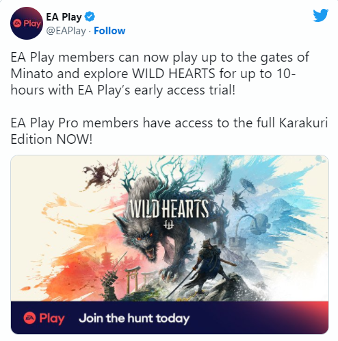 XGPU战EA Play会员已可试玩《狂家之心》 时少约10小时