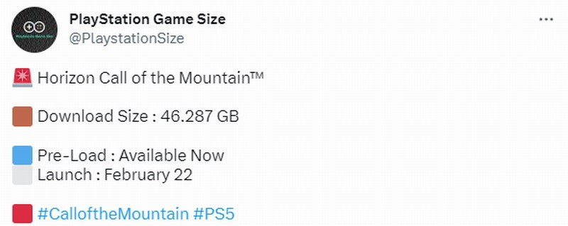 《地平线：山之召唤》已开启预载 所需空间46.2GB