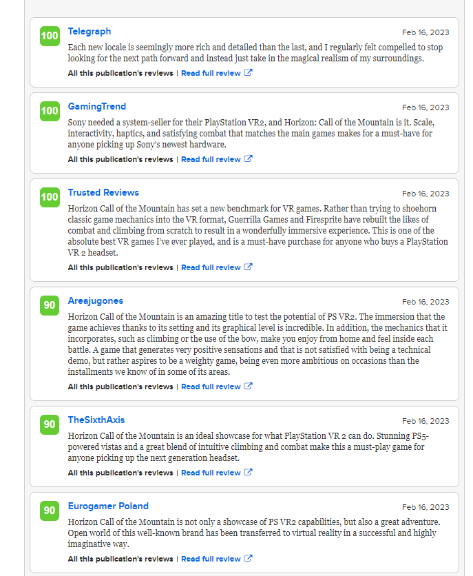 《地平线：山之召唤》IGN M站评分出炉  还不错